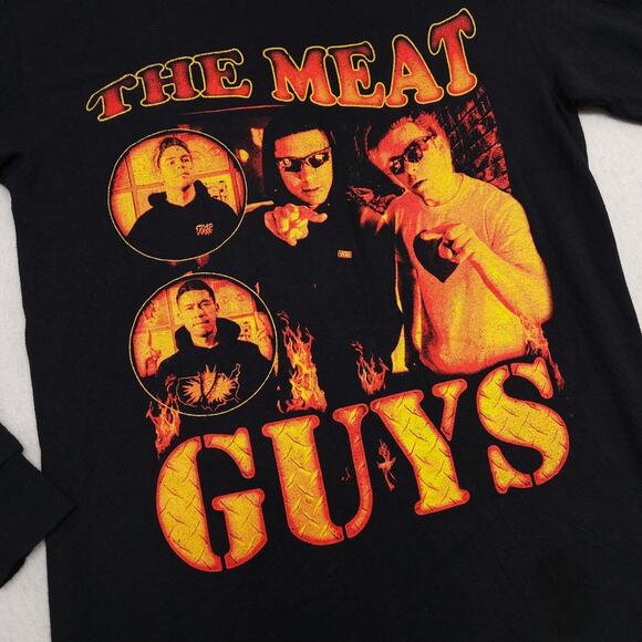 TMC The Meat Guys Band Casual Long Sleeve Crew Neck T Shirt Mens Size S Back - Picture 4 of 9
